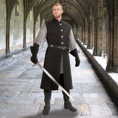 Medieval ranger black tunic - medieval,