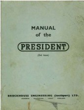 BROCKHOUSE - THE PRESIDENT TRACTOR OPERATORS MANUAL - AA2 