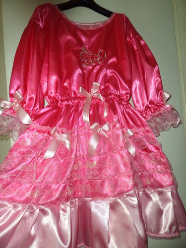 Abdl sissy deep pink - deep, satin