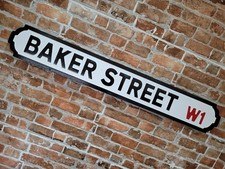 Baker Street Old Fashioned Wood London Street Sign Vintage Road Sherlock Holmes