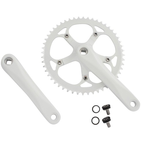 Alloy white bicycle crank - white, set