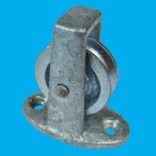 1x Galvanised Steel Single Wheel Mountable Washing Line Pulley, Laundry Dryer