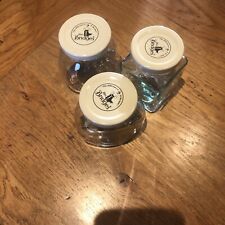 3 Empty Mrs Bridges glass jars