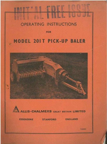 Allis chalmers baler - allis, pick