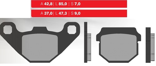 Front brake pads post - front,