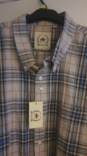 Relco mens beige checked - relco, short