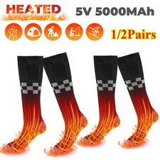 Electric Heated Socks Rechargeable 5V 5000mAh Battery Unisex Winter Foot Warmer