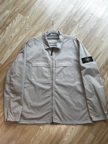 Stone island zip overshirt - stone,
