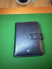 Mont Blanc Black Leather Small Personal Organiser/Filofax With New Diary & Ruler