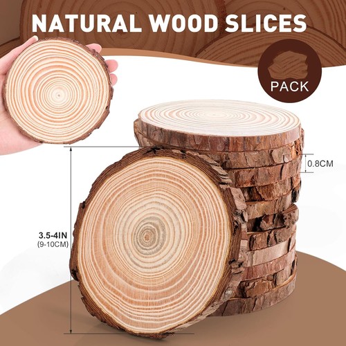 Wooden slices 10cm wood - 10,