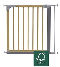 BabyDan DesignerGate Pressure Safety Gate Silver/Nature 1 Extension 75.4-82.6cm