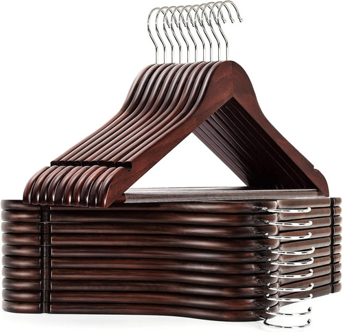 Wooden clothes hangers - clothes, 20pk