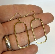 9ct Gold Ladies Hoop Earrings Creole Large