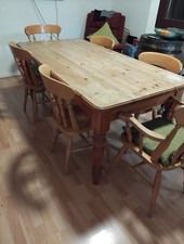 Solid Pine Table And Six