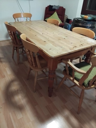 Solid pine table and - pine,