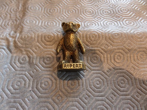 Vintage brass rupert bear 6cm - rupert,