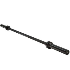 Olympic Barbell Black 2" 2.2m - 7ft BLACK Weight Lifting Bar with Clamps