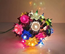 Vintage Shade And Foil Christmas Tree Lights Possibly Woolworths /Pifco / Noma