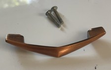 Vintage Ajax Boomerang Chevron Drawer Pull Handle Solid Copper 4" Long 3” CC MCM