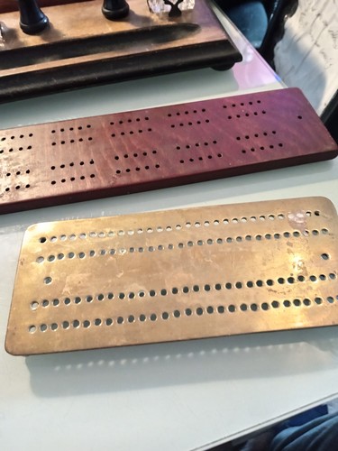 Set two cribbage boards one - two,