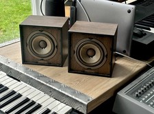Auratone 5c Super Sound Cube Loud Speakers Pair Vintage Monitor Wooden