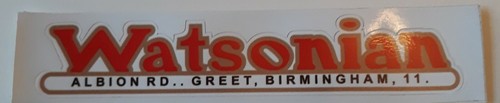 Watsonian side car sticker - watsonian,