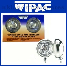 2 x 5 INCH STAINLESS STEEL SPOTLAMPS SPOTLIGHTS S6066 OEM WIPAC FOR BMW MINI