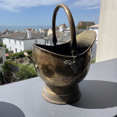 Vintage brass helmet coal - vintage,
