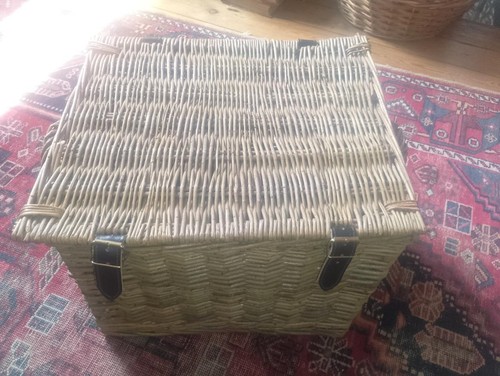 Vintage wicker willow fishing