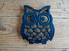 Vintage Cast Iron Owl Teapot