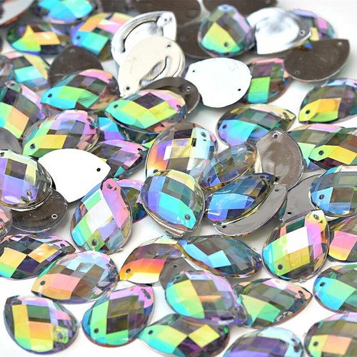 Pieces flat back faceted - ,