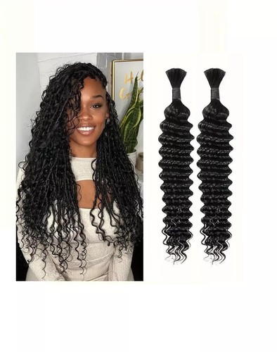 Deep wave bulk human hair - bulk, for