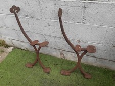 ANTIQUE CAST IRON BENCH ENDS victorian / edwardian ?