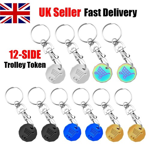 Trolley coin keyring - trolley,