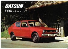 Datsun Cherry 100A Saloons 1976 UK Market Foldout Sales Brochure Nissan