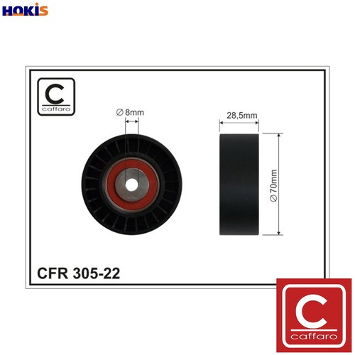 Deflectionguide pulley vribbed - deflectionguide,