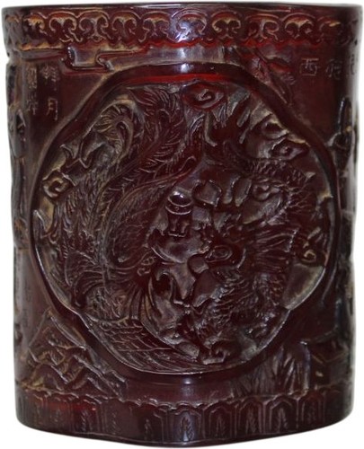 Carved dragon motif - motif, pot