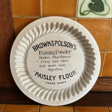 Antique Brown & Polson's Raising Powder shortbread mould - benefits charity