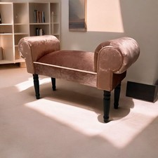 Pink Velvet Window Seat Bed