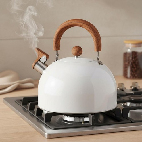 Stainless steel whistling pot - stainless,