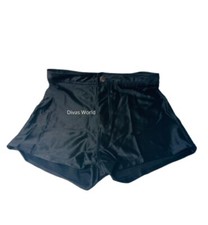 Black Shiny High Waist Shorts