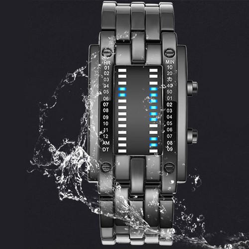 Binary blue led - blue, watch