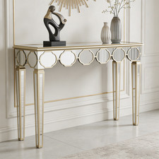 Mirrored console table luxury - mirrored,