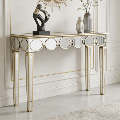 Mirrored console table - mirrored, luxury