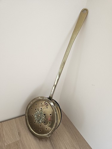 Vintage brass chestnut roaster - vintage,