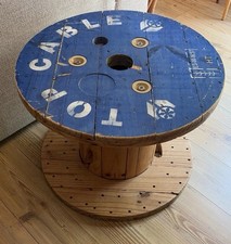 Rustic industrial cable reel - cable,