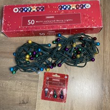 Vintage Woolworths Xmas Berry Lights 50 untested not working spares/repair
