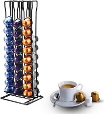 60Pcs CHROME COFFEE CAPSULE POD HOLDER STORAGE RACK ROTATING STAND FOR NESPRESSO