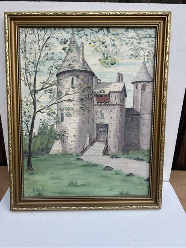 Vintage painting castell - vintage,