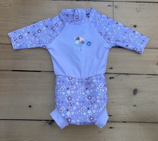 Splash About Happy Nappy Sunsuit Lilac Spring Baby Swimsuit 3-8 Months